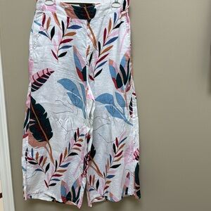 Cynthia Rowley wide leg linen pants